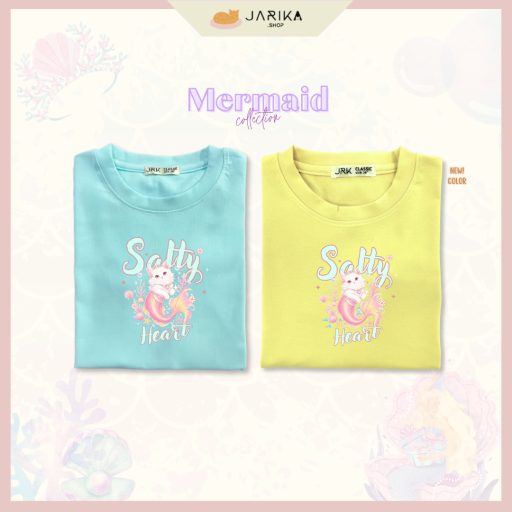 Jarikashop - เสื้อยืดลาย mermaid ( งานป้าย.. Jarika ) ( จ184 )