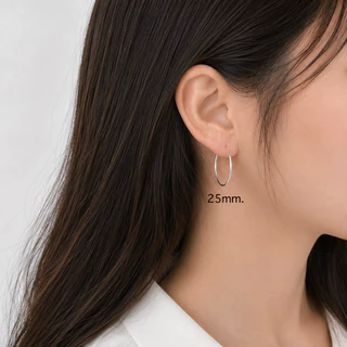 ต่างหูห่วงเงินแท้ ห่วงกลม silver925 (ราคาต่อคู่) มินิมอล ใส่ได้ทุกโอกาส ไม่แพ้ ไม่คัน ใส่อาบน้ำได้