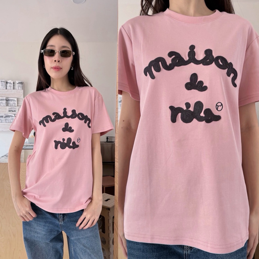 MS T-shirt" เสื้อยืดคอกลมแขนสั้น ปักนูน น่ารักมากกกๆ
