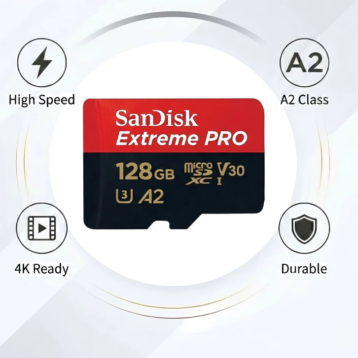 Flagship  Extreme Pro U3 V30 A2 Micro SD TF card hits top-tier read-write speed, flawless 4K/8K ultr