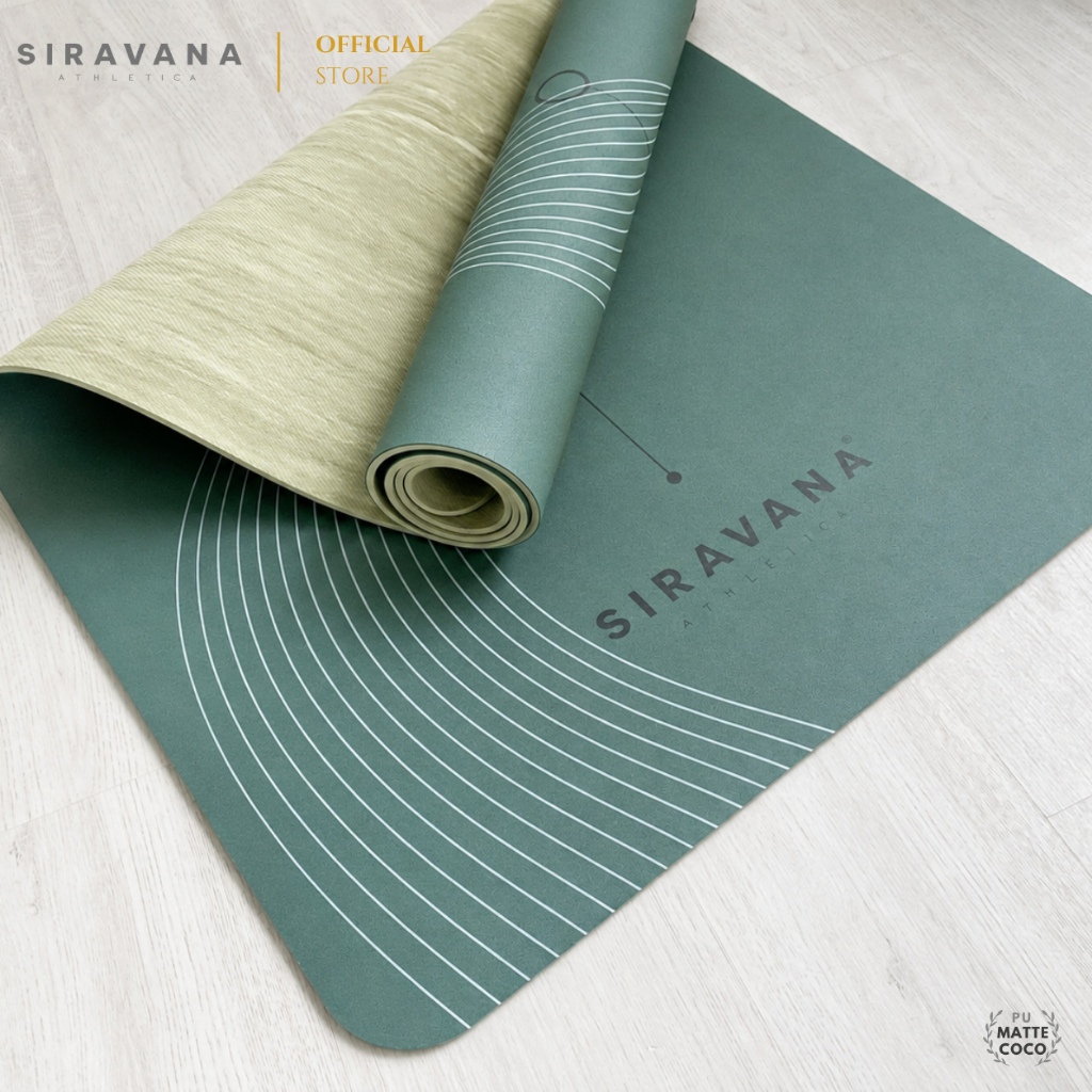 SIRAVANA เสื่อโยคะยางพารา รุ่น Mist 5 mm / PU Matt Coco Natural Rubber Yoga Mat — صورة 2