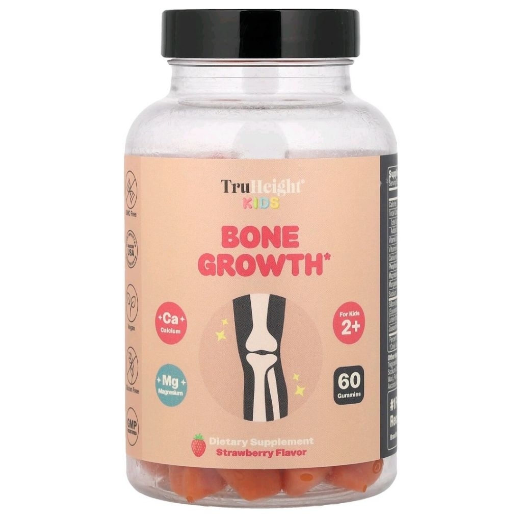 TruHeight, Kids, Bone Growth Gummies, For Kids 2+, Strawberry, 60 Gummies