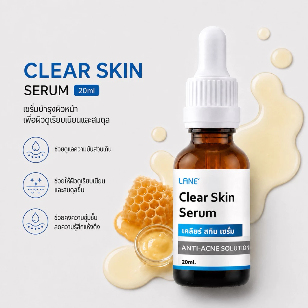 LANE’ Clear Skin Serum เคลียร์ สกิน เซรั่ม 20ml.