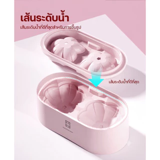[พร้อมส่ง]HT แม่พิมพ์น้ำแข็งรูปดอกซากุระ เกรดอาหาร PP แกะง่าย มีฝาปิด ใช้ทำเครื่องดื่ม วิสกี้ Ice Mould