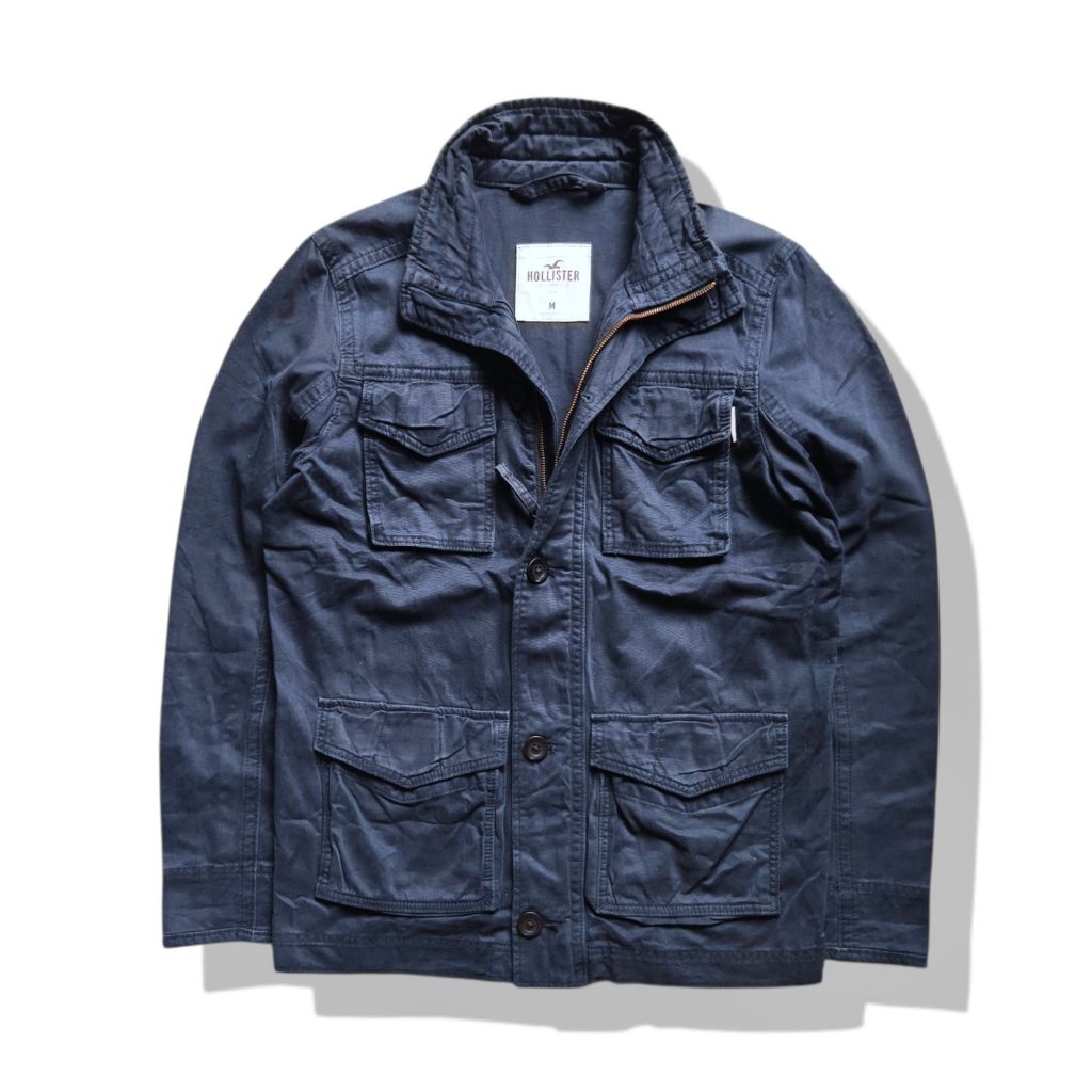 Hollister Navy Blues Military Jacket(M) มือสอง รอบอก 44”