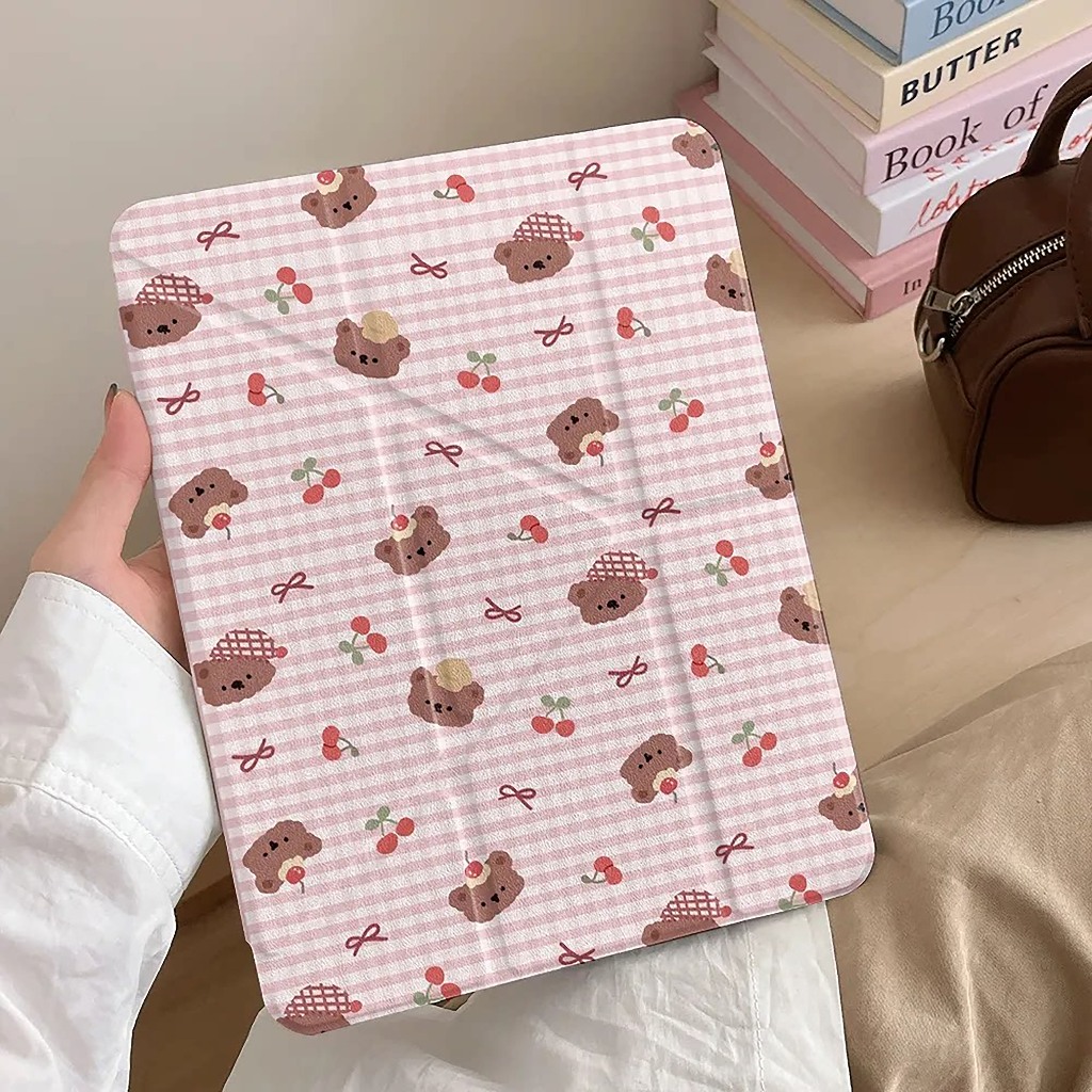 💥พร้อมส่ง💥เคสป้องกัน iPad Y-Fold Gen10 Air7 Air8 ที่ใส่ปากกา Cherry Bear case iPad Gen11 Air6 Gen9