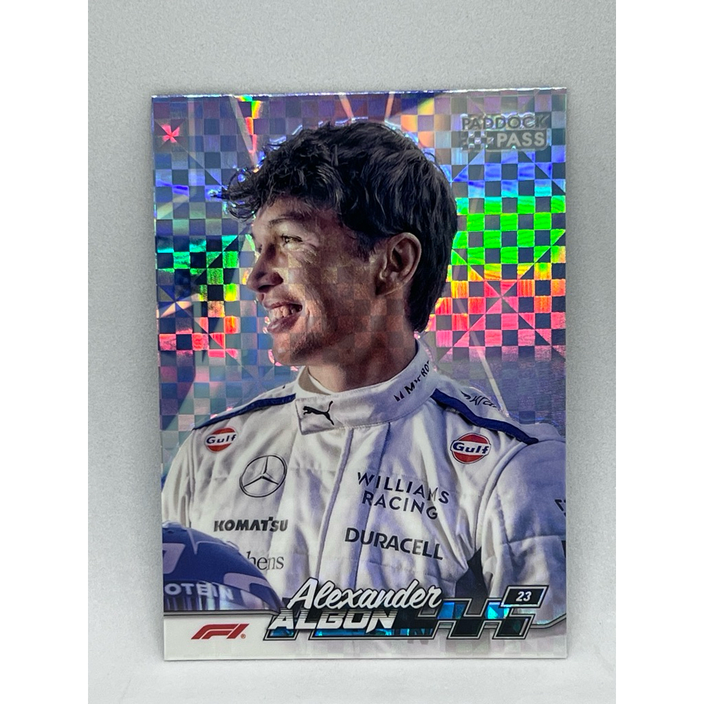 การ์ด F1 Topps Paddock Pass F1 2024 Alex Albon Checkerboard