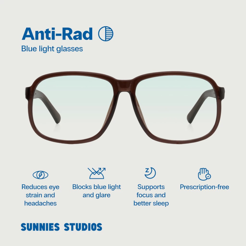 Sunnies Studios Anti-Rad Eyewear Parton (แว่นกรองแสงสีฟ้าแบบไม่มีค่าสายตา สำหรับยูนิเซ็กส์)