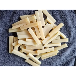 แท่งกระดูกควายหรือวัวสีธรรมชาติ(ไม่ฟอก)สำหรับใช้ทำ Nut และ Saddle กีตาร์ , Bone Saddle Blank , Bone Nut Blank