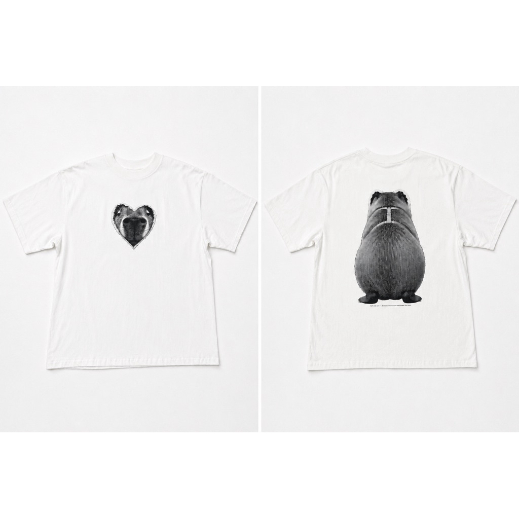 SIMBA STORY COLLECTION 07 — Capybara Premium T-Shirt | เสื้อยืดคาปิบาร่า (สกรีนหน้าและหลัง)