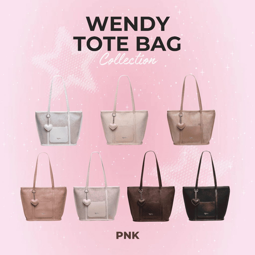 PNK [PINKY] Wendy Tote Bag (TT-87#) กระเป๋าสะพายไหล่ จุของได้เยอะ (หนังกลับ)