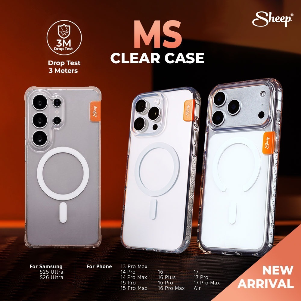 [Sheep Clear MS For iPhone&Samsung] เคสใสสำหรับไอโฟน13/14/15