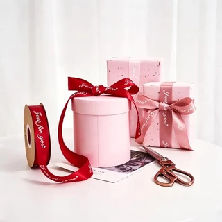 ริบบิ้นผ้าซาติน พิมพ์ลายตัวอักษร Just For You ขนาด 25 มม. ยาว 40 เมตร ต่อม้วน สําหรับตกแต่งงานแต่งงาน วันวาเลนไทน์ วันแม