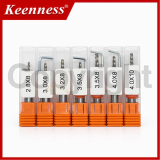 Keenness ดอกสว่านเจาะนำ ดอกเจาะผายหัวไม้ HSS 2.8-4 มม. เจาะฝังหัวสกรูเรียบเนียน แถมประแจ