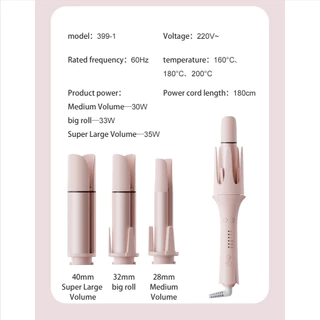 เครื่องม้วนผมอัตโนมัติ แกนม้วนผมขนาด 40 มม/32 มม/25 มม. รุ่น ปรับได้ 3 ระดับ มีฉนวนกันความร้อน แกนหมุนได้ 360 อง