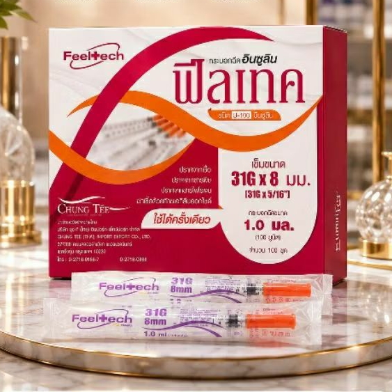 Feeltech 31×8 , 1.0 กล่องสีชมพู (ยกกล่อง)