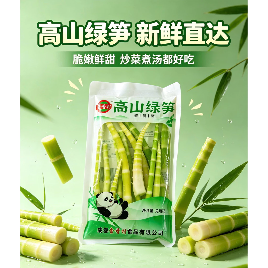 หน่อไม้ดอง ขนาด 500g พร้อมส่ง สำหรับประกอบอาหาร กินกับชาบู หม่าล่า ผักหมูฯ เครื่องเคียง หน่อไม้ 竹笋