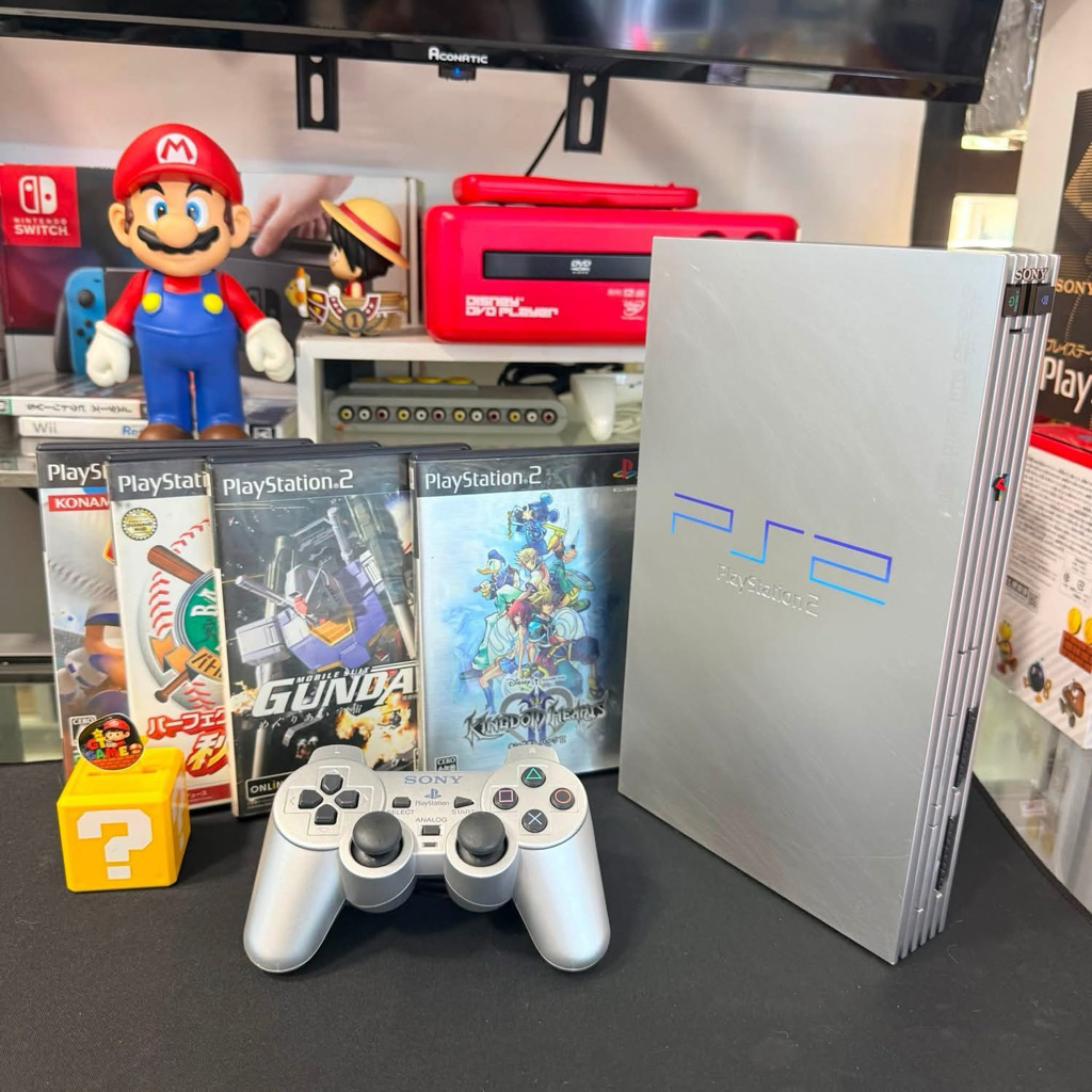 PS2 Satin Silver Original disc SCPH-50000 TSS Jp 🇯🇵 220v.