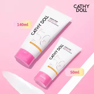 ** 1 หลอด ** Cathy Doll Aqua Sun Whitening Body Sun Serum 50 /140ml. เคที่ ดอลล์ เซรั่มกันแดดตัว 3 สูตร