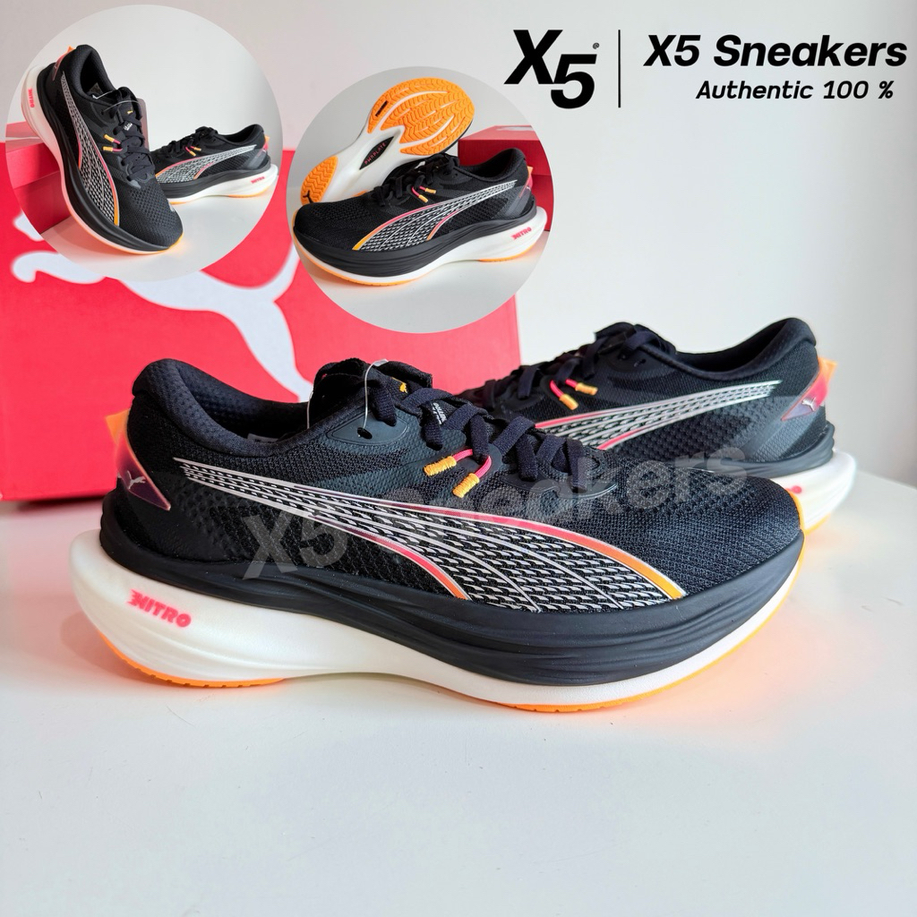 PUMA ของแท้ 100% Deviate NITRO 3 สีดำส้ม
