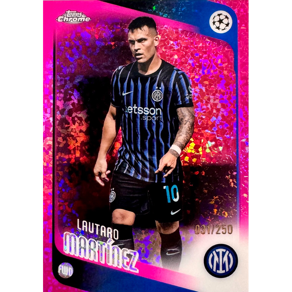 Lautaro Martínez 2026 Topps Chrome UEFA #156  Pink Confetti /250 Inter Milan