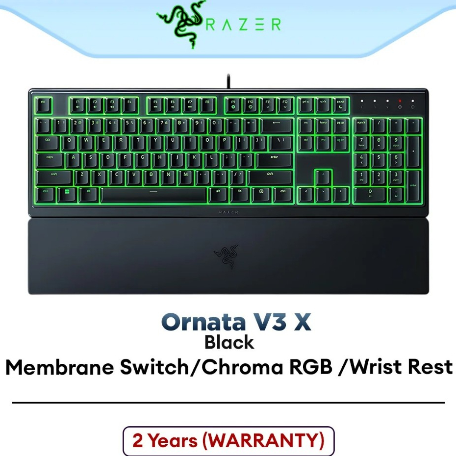คีย์บอร์ดเกมมิ่ง Razer Ornata V3 X Low Profile Gaming Keyboard  ที่สุดความคุ้มค่า คีย์แคป (TH/EN)