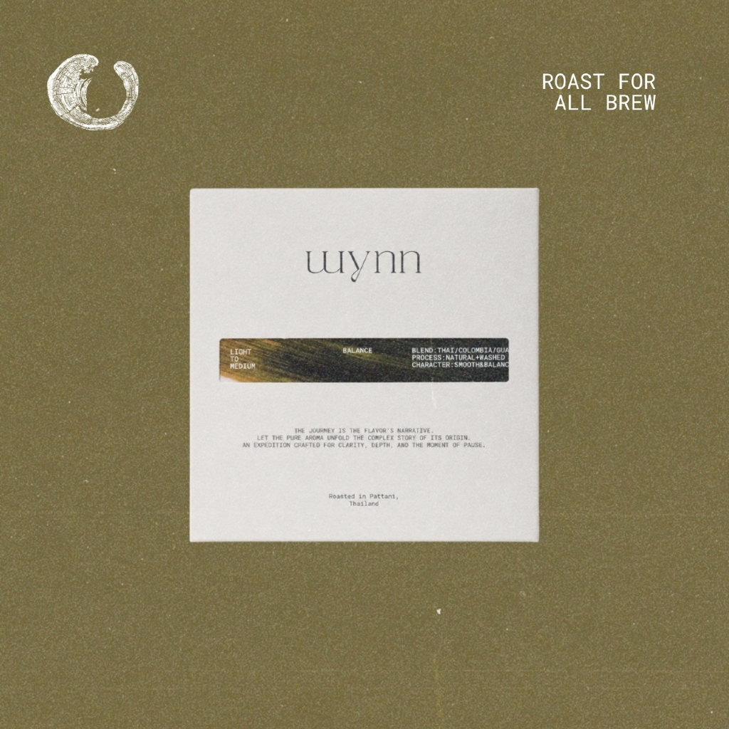เมล็ดกาแฟคั่ว WYNN COFFEE Balance Blend ไทย โคลอมเบีย กัวเตมาลา Light-Medium ช็อกโกแลตคาราเมล (250g-