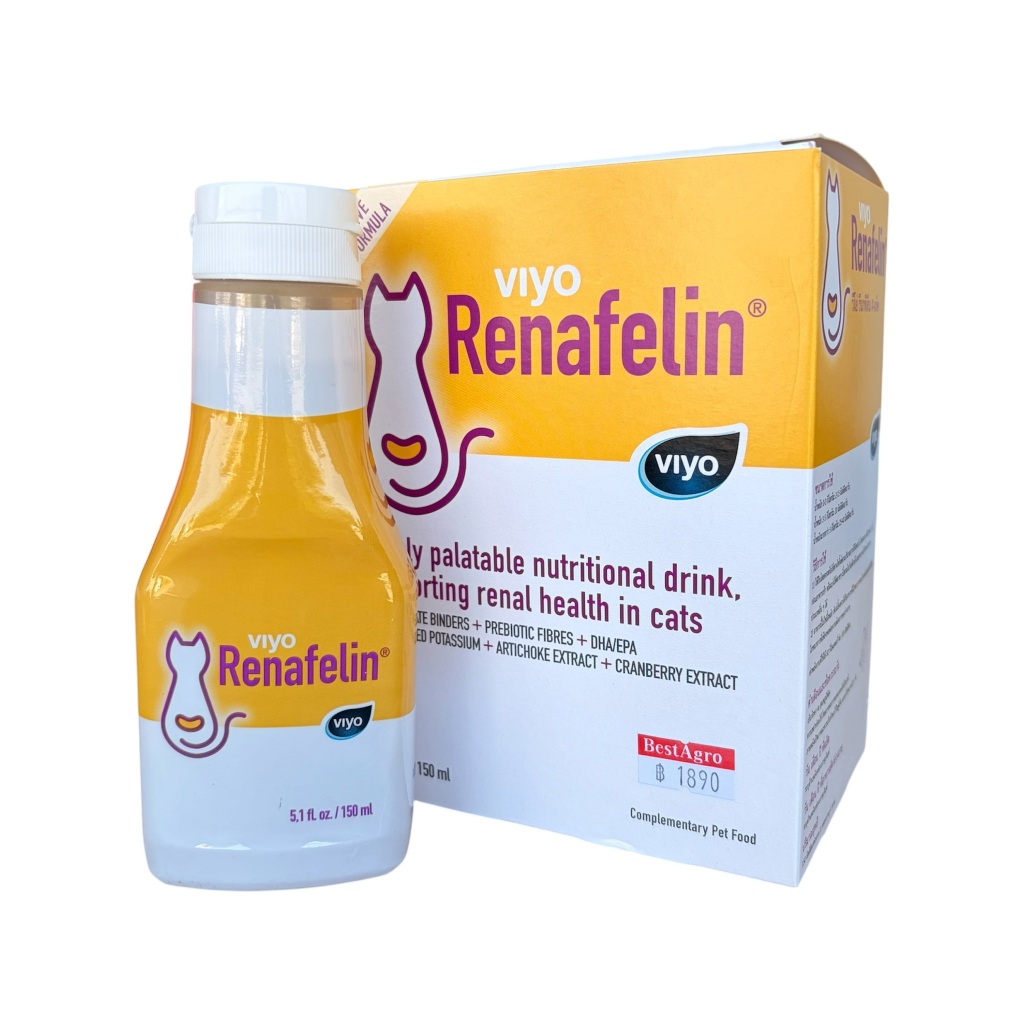 Viyo Renafelin วีโย่ รีนาฟีลิน ผลิตภัณฑ์บำรุงไตชนิดน้ำสำหรับแมว ขนาด 150 ml
