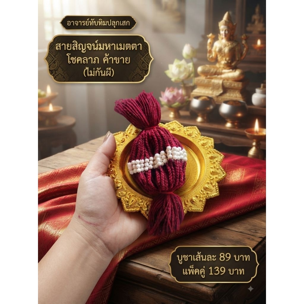 สายสิญจน์ นะเมตตา ค้าขาย โชคลาภ หมอทับทิม
