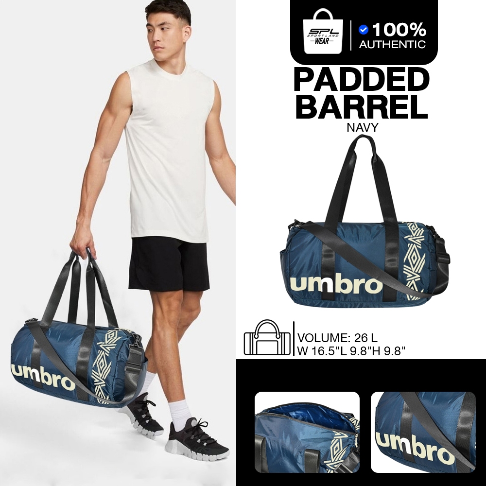 Umbro อัมโบร กระเป๋า กระเป๋าแฟชั่น กระเป๋าเทรนนิ่ง สำหรับผู้ชาย TR Bag Padded Barrel 30788U-075 NV (