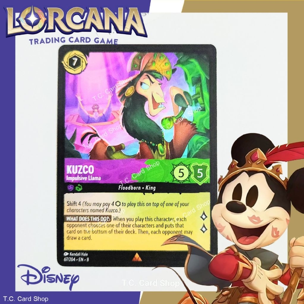 Kuzco - Impulsive Llama EN8 67/204 Rare (Reign of Jafar) - Disney Lorcana (ดิสนีย์ ลอร์คาน่า)