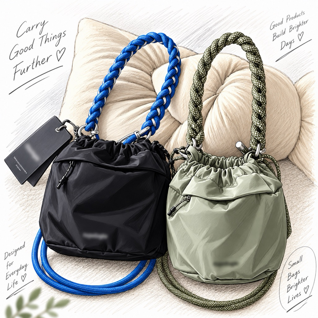 กระเป๋าทรงขนมจีบ Reversible Bucket Bag งานสะพายสวย เบา สบาย