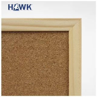 Hawk กระดานไม้ก๊อก บอร์ดติดประกาศ 30*40 40*60 60x90cm - ขอบสีธรรมชาติ