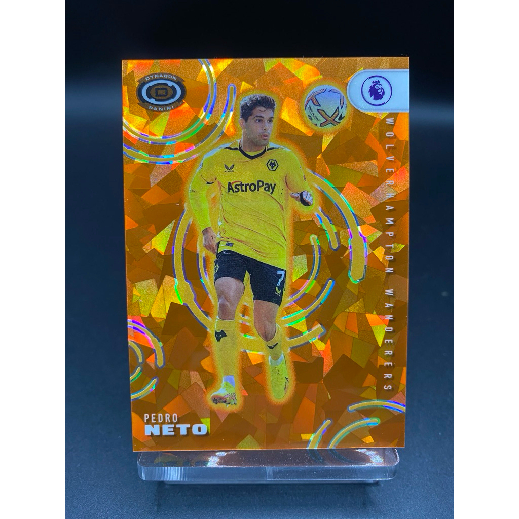 การ์ดฟุตบอล ⚽️ Pedro Neto Orange Refractor /23 | 2022-23 Panini Chronicles Dynagon Premier League #2