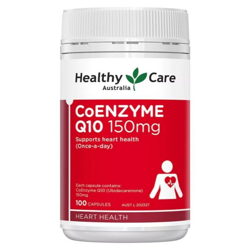 Healthy Care CoEnzyme Q10 150mg 100cap ดูแลสุขภาพ โคเอนไซม์คิวเทน อาหารเสริมลดการแข็งตัวของผิว