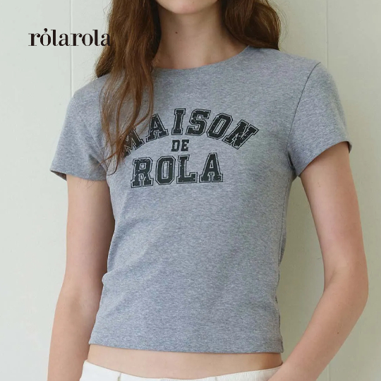 ROLAROLA - ROLA LOGO MINI T-SHIRT ( BLUE , MELANGE GRAY , YELLOW )