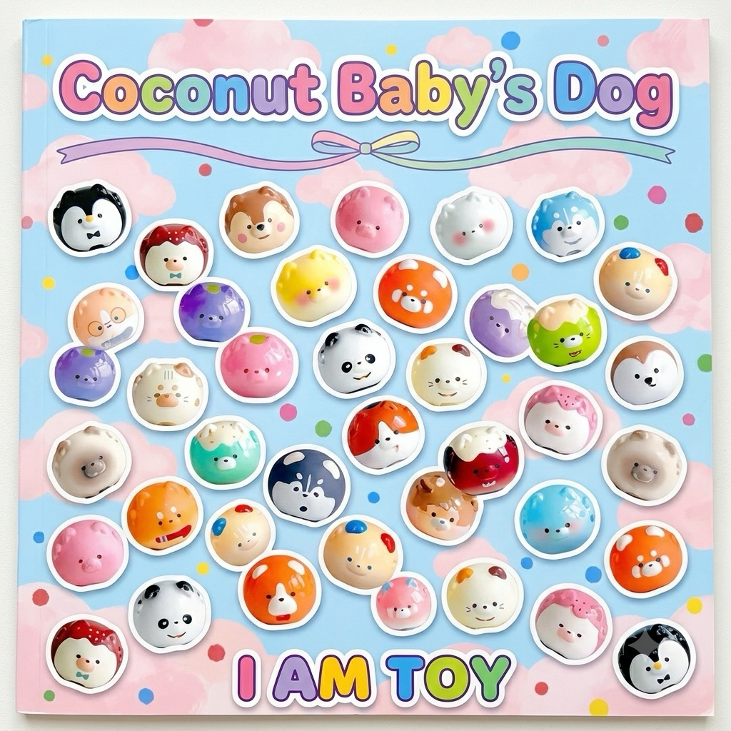 [ได้ 2 ตัว](ย149) โมเดล มินิ : Coconut Baby’s Dog Series หมามะพร้าว 🐶🥥