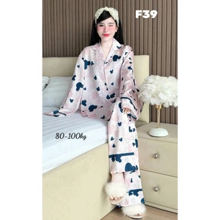 🔥งานใหม่🔥แขนยาว-ขายาว Bigsize อก52 “ผ้าไหมทอซาติน (Silk Satin) เกรดพรีเมียม นุ่ม ลื่น ใส่สบาย
