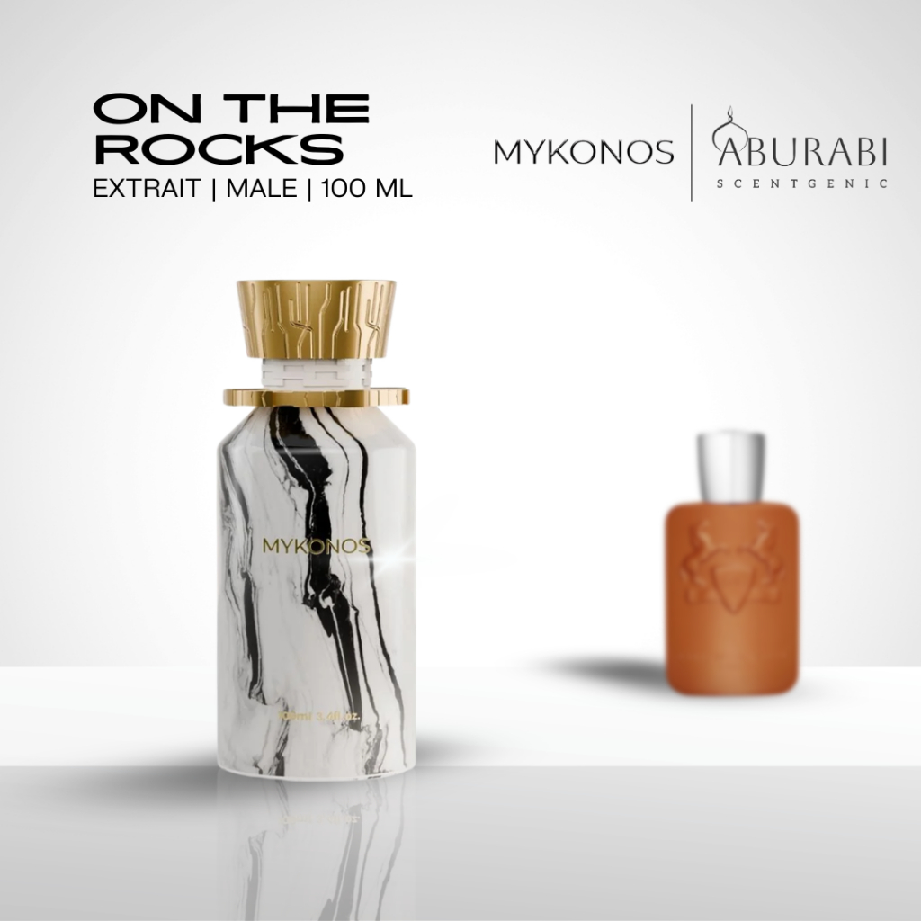 On The Rocks - Mykonos น้ำหอมผู้ชาย ชนิด Extrait ( ขนาด 100 ml. ) น้ำหอมอินโดนีเซีย น้ำหอมดูป
