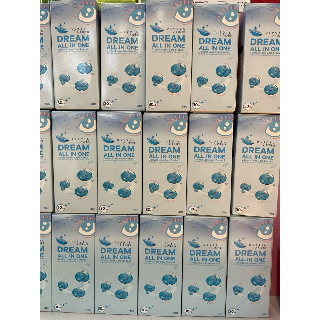 น้ำยาล้างคอนแทคเลนส์ Dream All In One 30ml 3in1 ใช้งานได้ครบในขวดเดียว