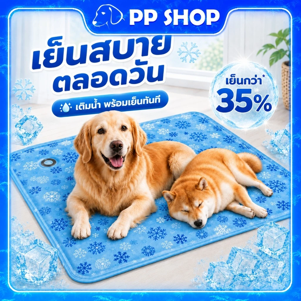 แผ่นเจลเย็นสุนัขแมว ที่นอนกันร้อน ซักได้ แผ่นรองนอนสัตว์เลี้ยง เตียงเย็น ขนาดใหญ่ ราคาถูก