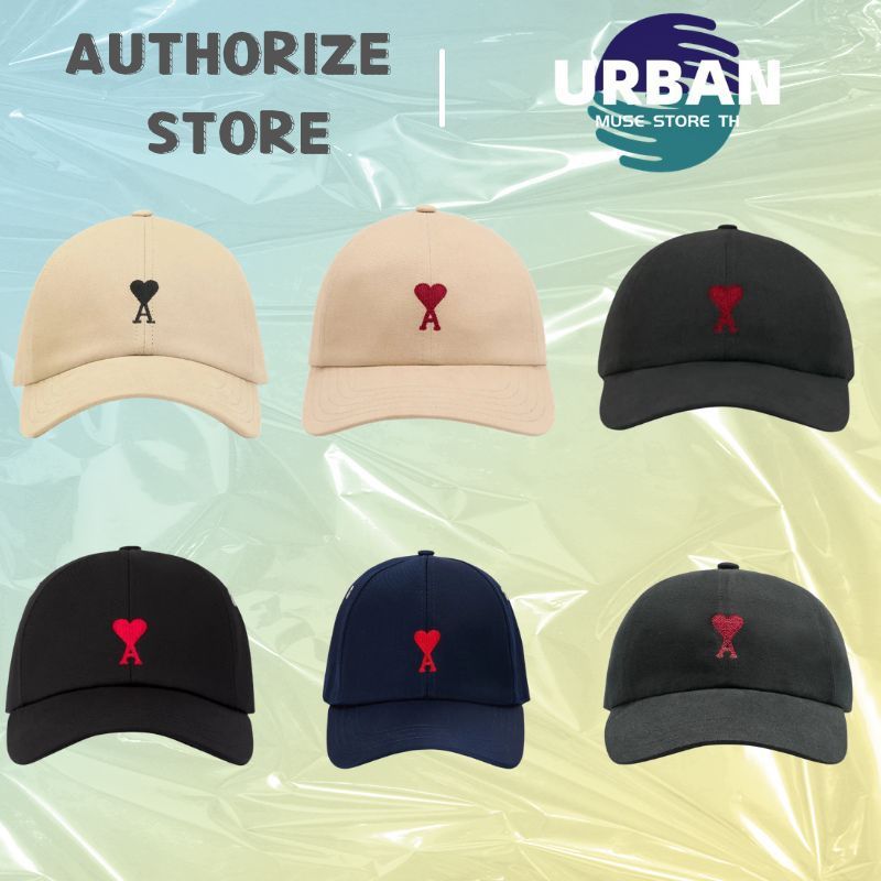 【ถดราคาพิเศษ】Ami De Coeur Embroidery Cap หมวกแก๊ป หมวก เครื่องประดับ หมวกเบสบอล