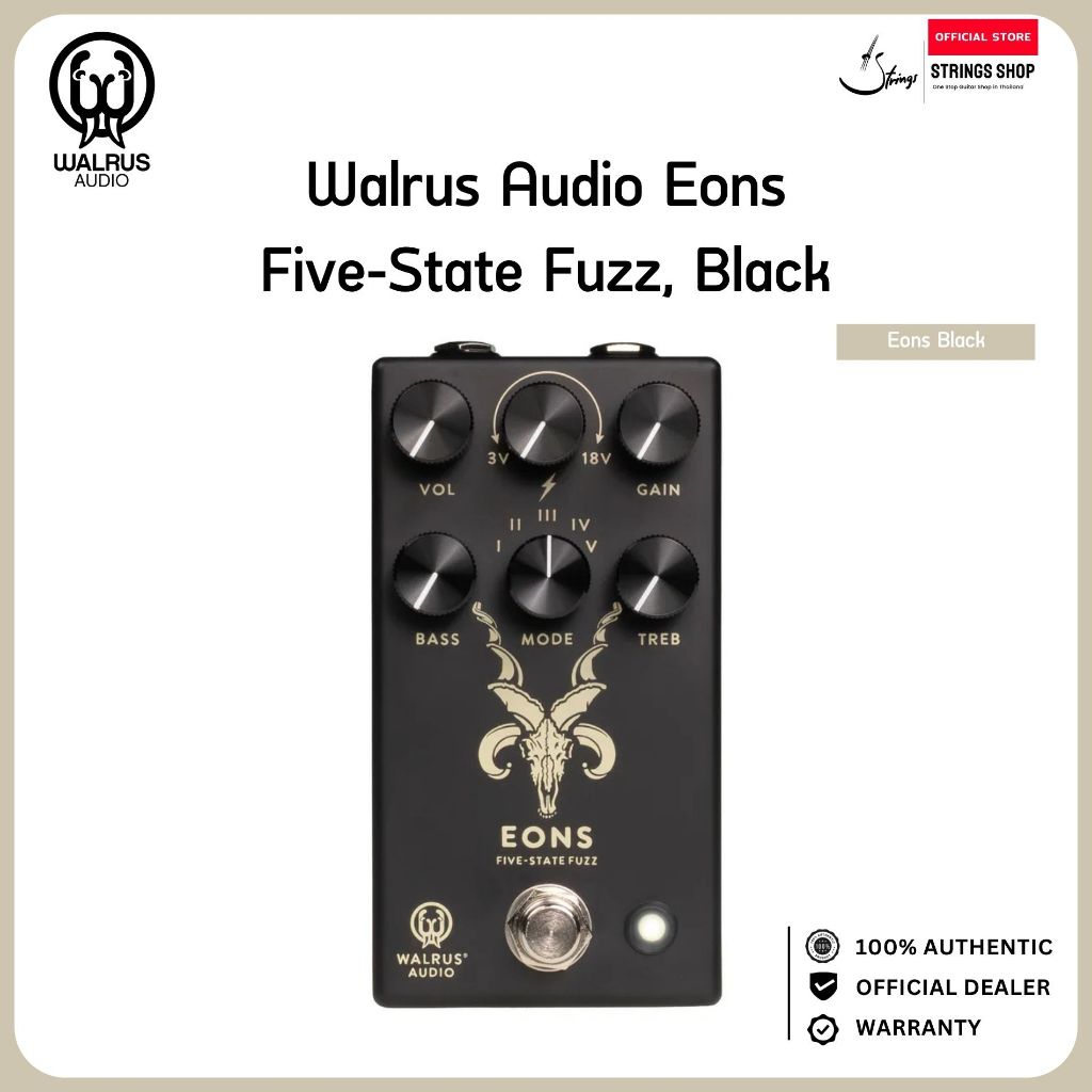 Walrus Audio Eons Five-State Fuzz, Black เอฟเฟคกีตาร์ Fuzz