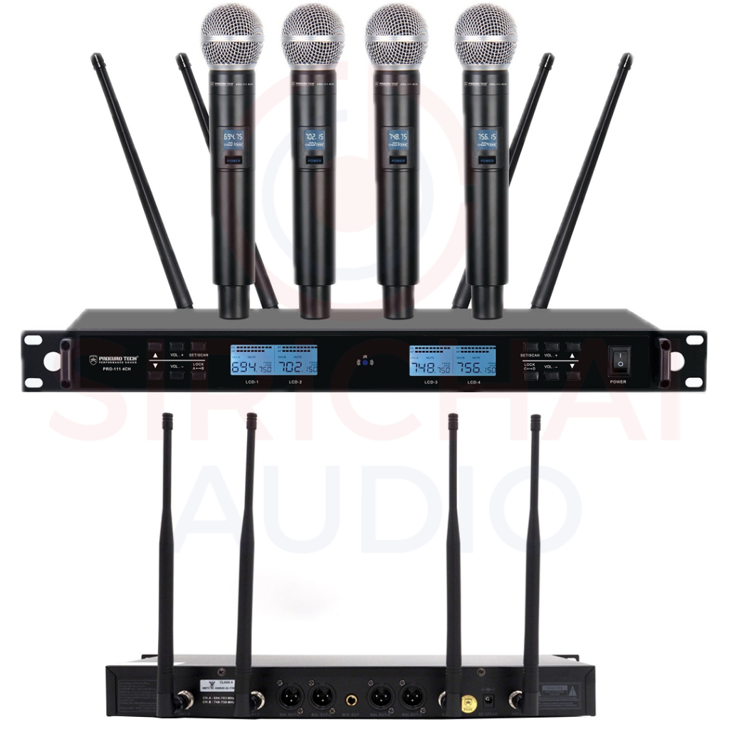 ไมค์ลอย4ตัว PROEUROTECH รุ่น PRO111-4CH