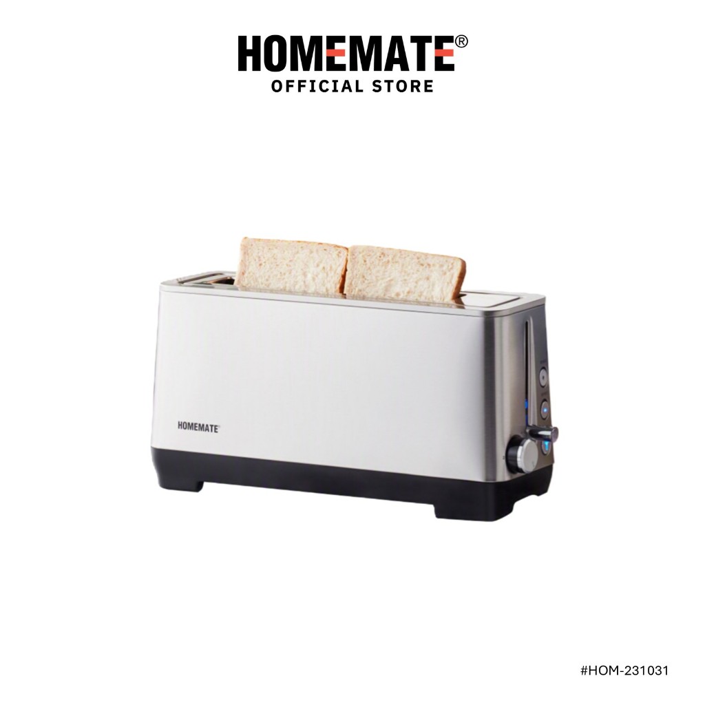 HOMEMATE เครื่องปิ้งขนมปังแผ่นยาว 1 ช่อง รุ่น HOM-231031