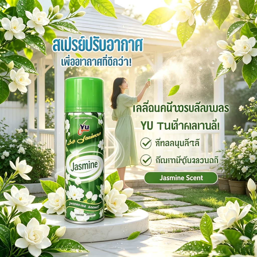 สเปรย์น้ำหอมปรับอากาศ น้ำหอมปรับอากาศ หอมติดทนนาน กำจัดกลิ่นบุหรี่ 300ML ระเหยช้า 6 กลิ่น