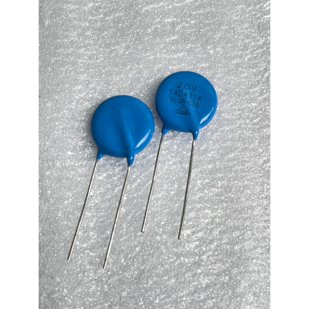 (แพ็ค10ชิ้น)14D471K แบรนด์ ZOV วาริสเตอร์ ป้องกันไฟเกิน 300VAC 14D471 14d471k Varistor ตัวกันไฟเกิน 