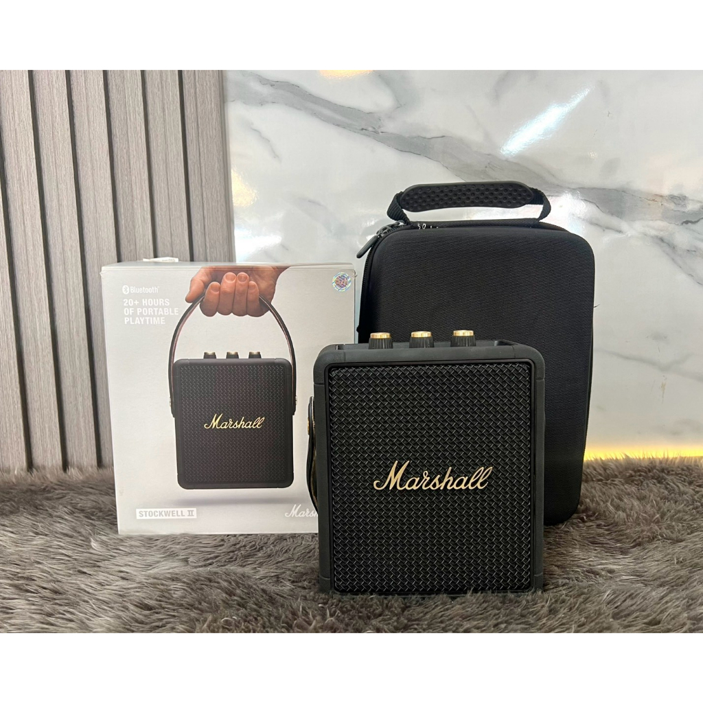 ลำโพงบลูทูธ Marshall Stockwell II Black And Brass