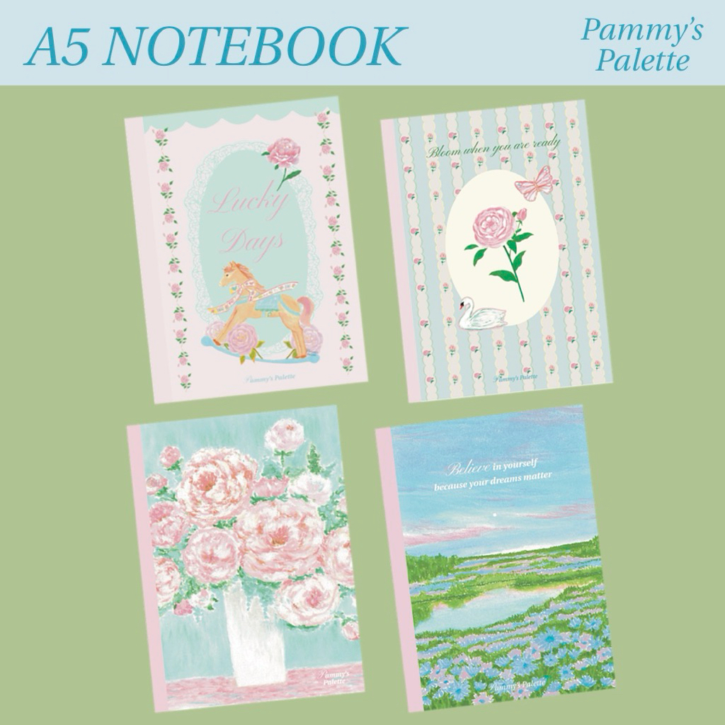 สมุดโน๊ต เอ5 Pammy's Palette วาดปกเอง (ล้อตสุดท้าย ไม่ผลิตแล้วค่ะ )