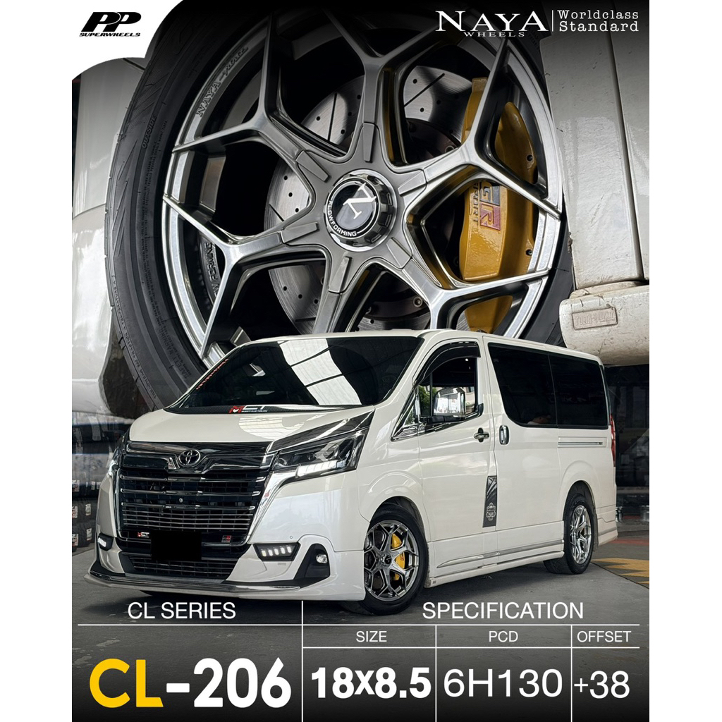 ล้อแม็กซ์ Naya CL-206 ขอบ18  สวย สปอร์ต ทนทาน PCD 6/130 สวย สปอร์ต ราคาต่อ สี่วง เท่ มั่นใจ